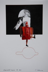 ailépouvantail langues, photo +couture,28x38, 2009